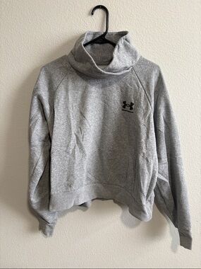 Under Armour Heather Gray Pullover with Black Logo